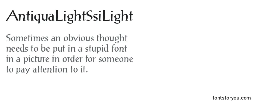 AntiquaLightSsiLight Font