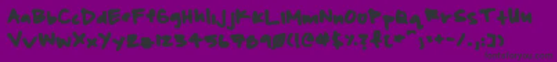 Beasley-fontti – mustat fontit violetilla taustalla