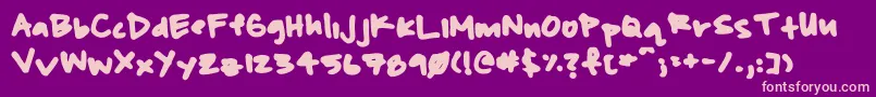 Beasley Font – Pink Fonts on Purple Background