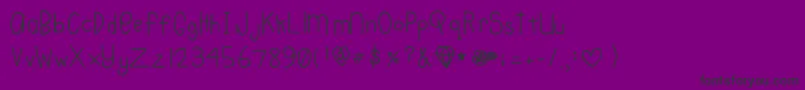 Charleedoodles Font – Black Fonts on Purple Background