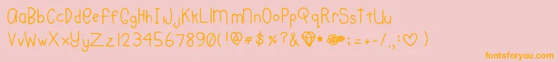 Charleedoodles Font – Orange Fonts on Pink Background