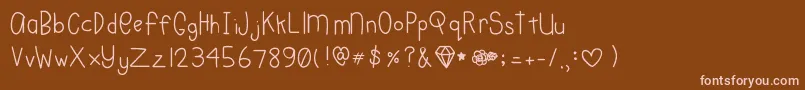 Charleedoodles Font – Pink Fonts on Brown Background