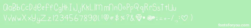 Charleedoodles Font – White Fonts on Green Background