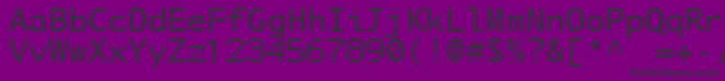 Шрифт NuSansMonoDemo – чёрные шрифты на фиолетовом фоне