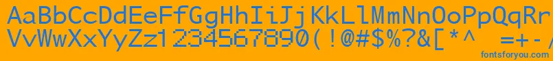 NuSansMonoDemo Font – Blue Fonts on Orange Background