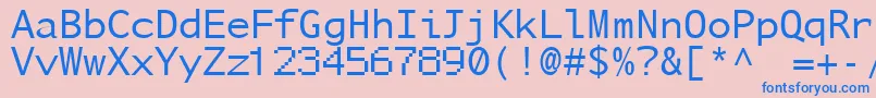 Шрифт NuSansMonoDemo – синие шрифты на розовом фоне