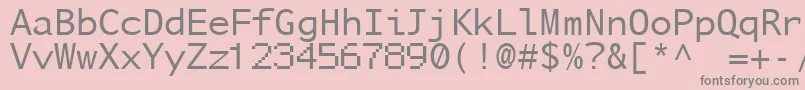 Czcionka NuSansMonoDemo – szare czcionki na różowym tle