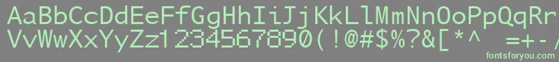 fuente NuSansMonoDemo – Fuentes Verdes Sobre Fondo Gris