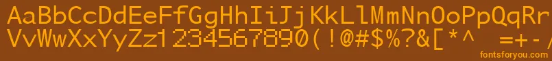 fuente NuSansMonoDemo – Fuentes Naranjas Sobre Fondo Marrón