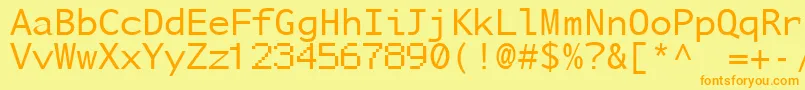 NuSansMonoDemo Font – Orange Fonts on Yellow Background