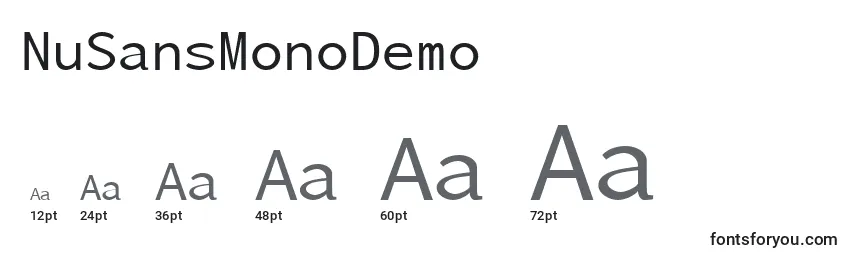 NuSansMonoDemo Font Sizes