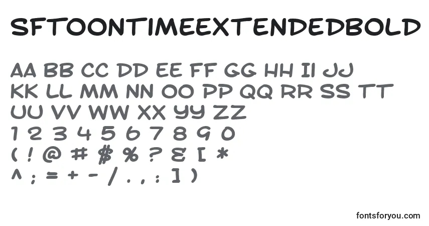 Schriftart SfToontimeExtendedBold – Alphabet, Zahlen, spezielle Symbole