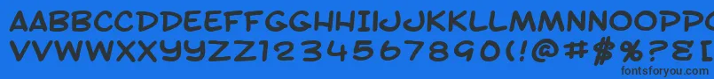 フォントSfToontimeExtendedBold – 黒い文字の青い背景