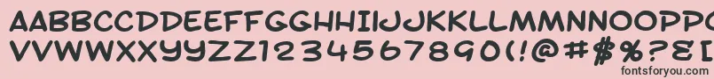 SfToontimeExtendedBold Font – Black Fonts on Pink Background