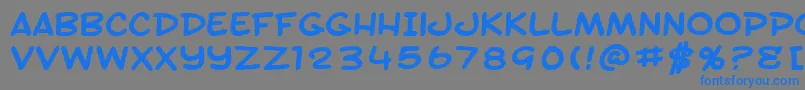 SfToontimeExtendedBold Font – Blue Fonts on Gray Background