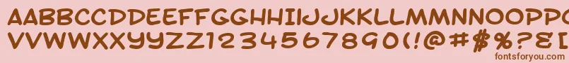 SfToontimeExtendedBold Font – Brown Fonts on Pink Background