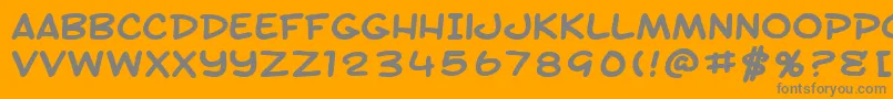 SfToontimeExtendedBold-Schriftart – Graue Schriften auf orangefarbenem Hintergrund