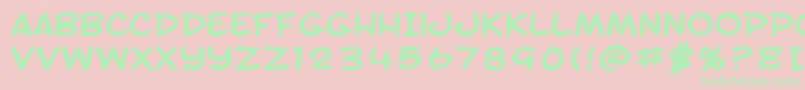 SfToontimeExtendedBold Font – Green Fonts on Pink Background