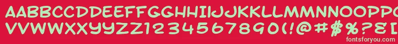 fuente SfToontimeExtendedBold – Fuentes Verdes Sobre Fondo Rojo