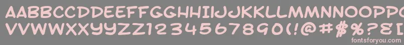 Шрифт SfToontimeExtendedBold – розовые шрифты на сером фоне