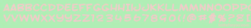 SfToontimeExtendedBold-fontti – vaaleanpunaiset fontit vihreällä taustalla