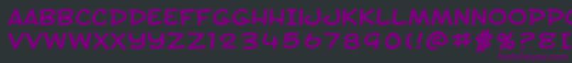 Шрифт SfToontimeExtendedBold – фиолетовые шрифты на чёрном фоне