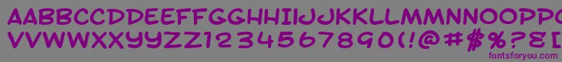 SfToontimeExtendedBold-fontti – violetit fontit harmaalla taustalla