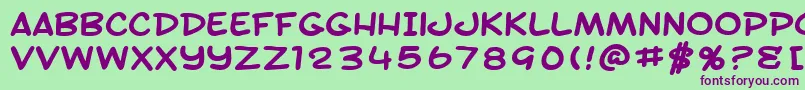 SfToontimeExtendedBold Font – Purple Fonts on Green Background