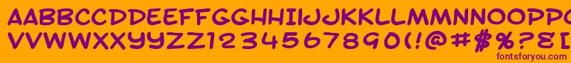 SfToontimeExtendedBold Font – Purple Fonts on Orange Background