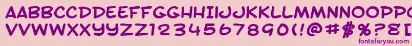 SfToontimeExtendedBold Font – Purple Fonts on Pink Background