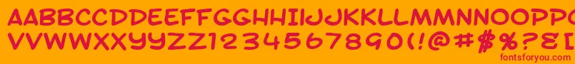 Шрифт SfToontimeExtendedBold – красные шрифты на оранжевом фоне