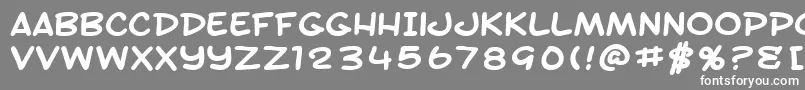 フォントSfToontimeExtendedBold – 灰色の背景に白い文字