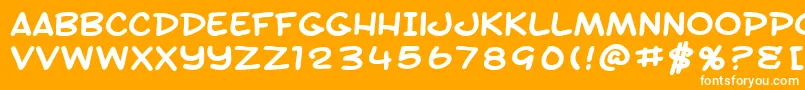 SfToontimeExtendedBold Font – White Fonts on Orange Background