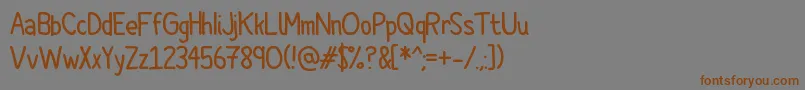 Cartoonero Font – Brown Fonts on Gray Background