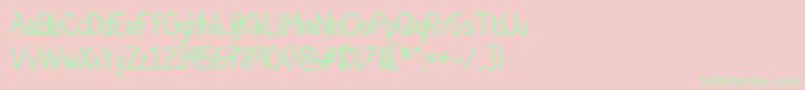 Cartoonero Font – Green Fonts on Pink Background