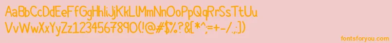 Cartoonero Font – Orange Fonts on Pink Background