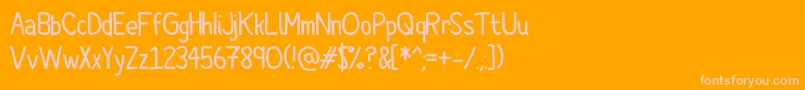 Cartoonero Font – Pink Fonts on Orange Background