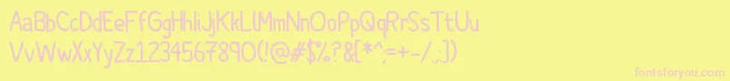 Cartoonero Font – Pink Fonts on Yellow Background