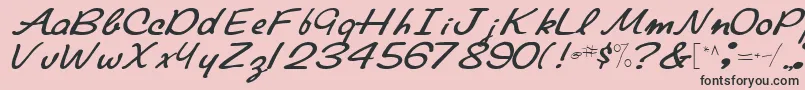 ElaineRegularTtnorm-Schriftart – Schwarze Schriften auf rosa Hintergrund