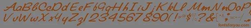 ElaineRegularTtnorm Font – Brown Fonts on Gray Background