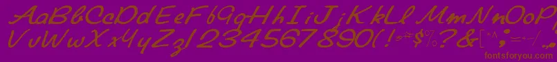 ElaineRegularTtnorm Font – Brown Fonts on Purple Background