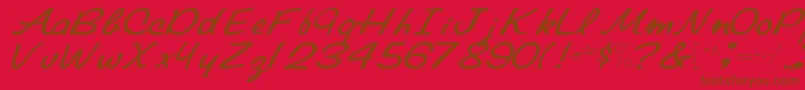 ElaineRegularTtnorm Font – Brown Fonts on Red Background