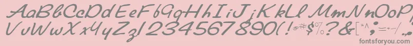 ElaineRegularTtnorm Font – Gray Fonts on Pink Background