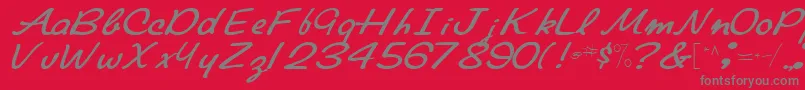 ElaineRegularTtnorm Font – Gray Fonts on Red Background
