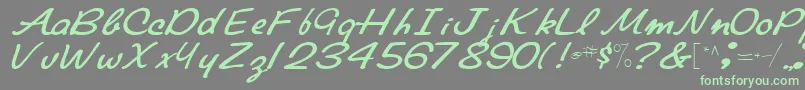 ElaineRegularTtnorm Font – Green Fonts on Gray Background