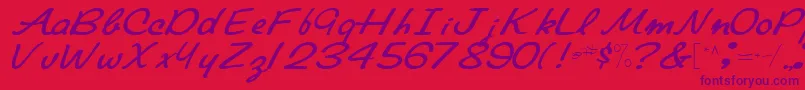 ElaineRegularTtnorm Font – Purple Fonts on Red Background
