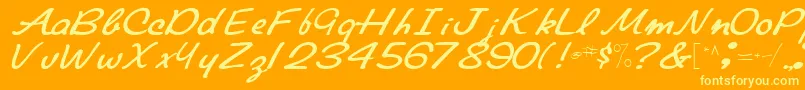 ElaineRegularTtnorm Font – Yellow Fonts on Orange Background