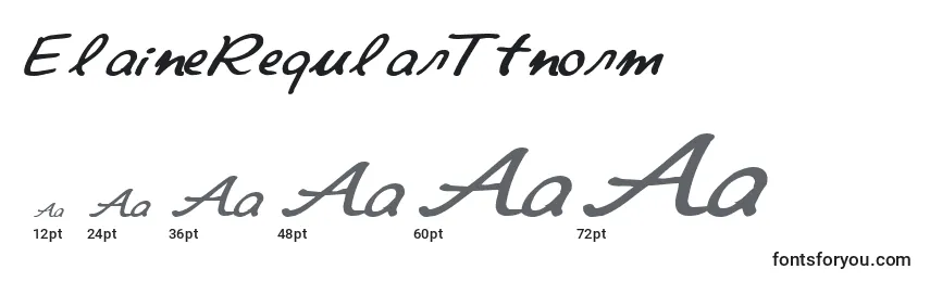 ElaineRegularTtnorm Font Sizes