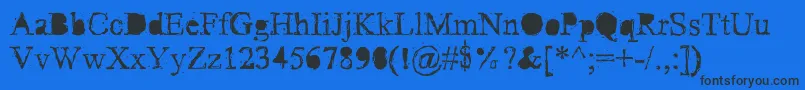 Pud Font – Black Fonts on Blue Background