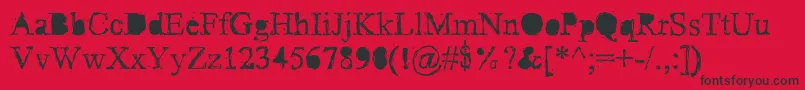 Pud Font – Black Fonts on Red Background